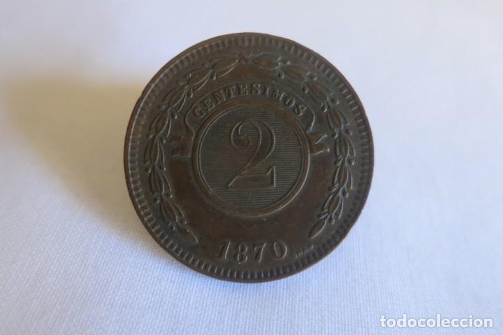 Monedas antiguas de Am&eacute;rica: Paraguay 2 centesimos 1870 - Foto 2