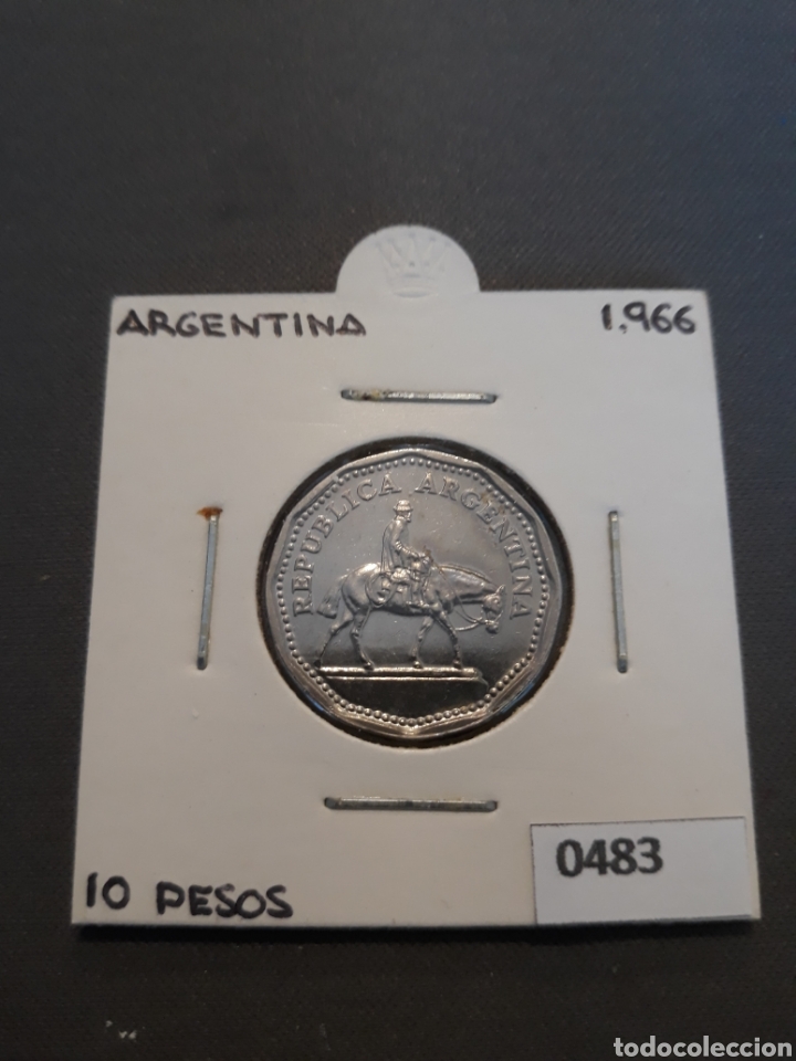 Monedas antiguas de Am&eacute;rica: Argentina 10 pesos 1966 - Foto 1