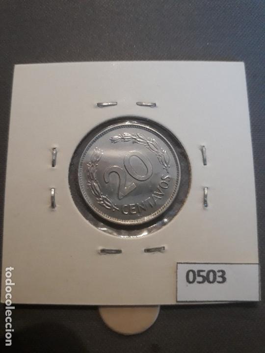 Monedas antiguas de Am&eacute;rica: Ecuador 20 centavos 1962 - Foto 2