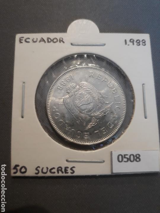 Monedas antiguas de Am&eacute;rica: Ecuador 50 sucres - Foto 1