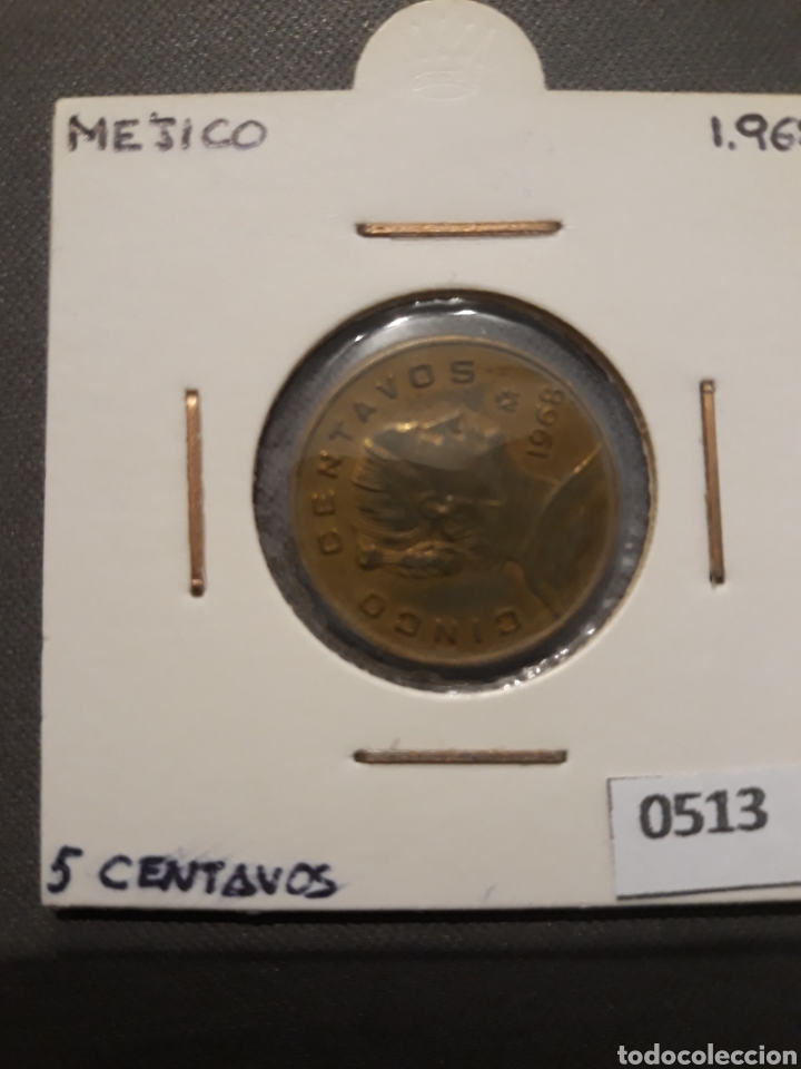 Monedas antiguas de Am&eacute;rica: M&eacute;xico 5 centavos 1968 - Foto 1