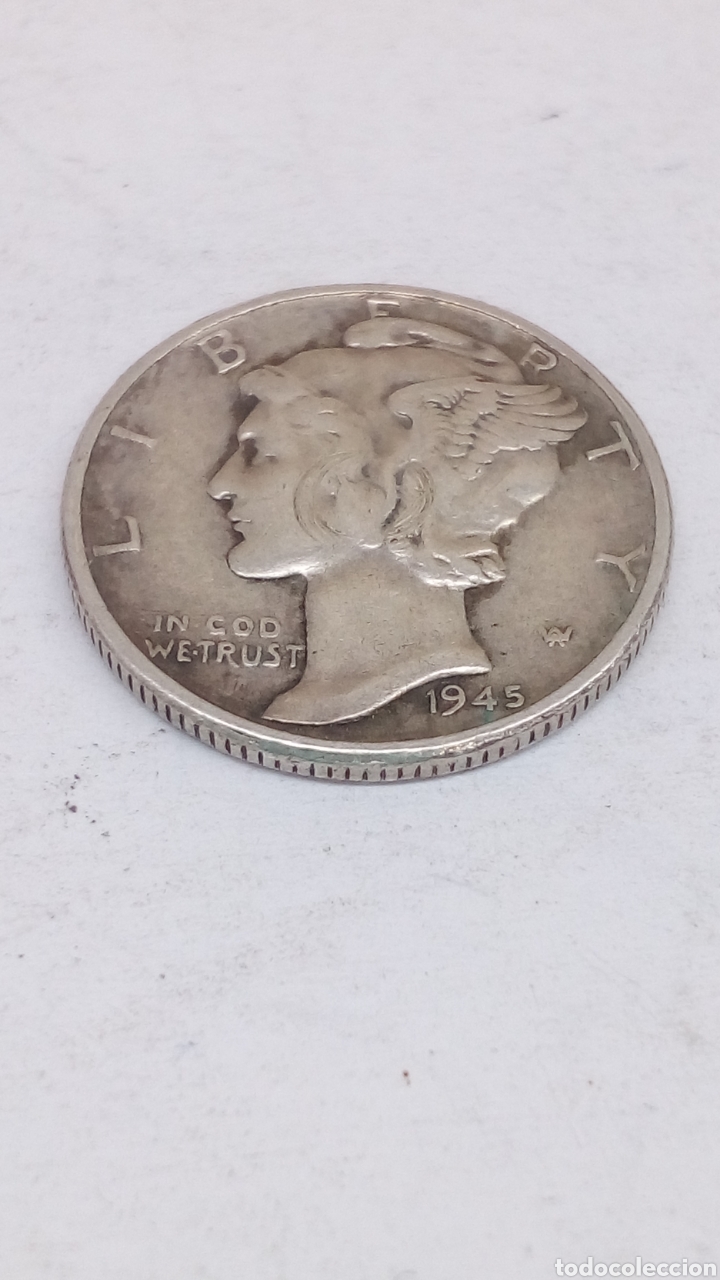 Monedas antiguas de Am&eacute;rica: Moneda del plata one Dime - Foto 1