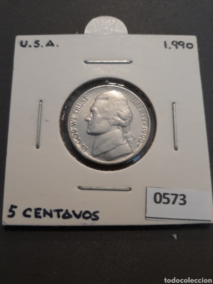 Monedas antiguas de Am&eacute;rica: USA 5 centavos 1990 - Foto 1