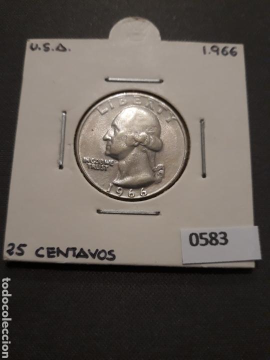 Monedas antiguas de Am&eacute;rica: USA 25 centavos 1966 - Foto 1