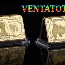 Monedas antiguas de América: ESTADOS UNIDOS LINGOTE 2 DOLARES ORO 24 KILATES 40 GRAMOS(PRESIDENTE THOMAS JEFERSON 1801 A 1809)N11