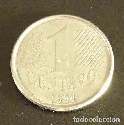 Monedas antiguas de Am&eacute;rica: BRASIL 1 CENTAVOS 1994 - Foto 2