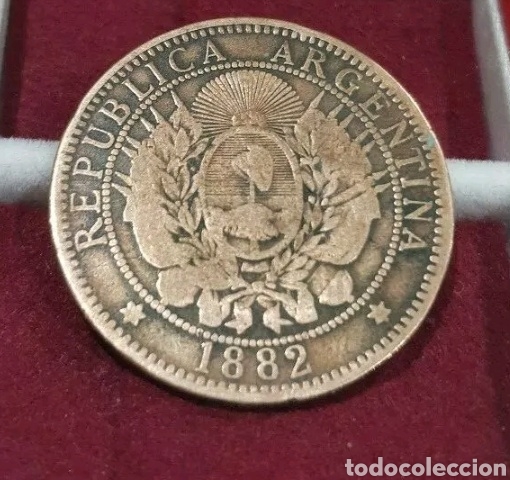 Monedas antiguas de Am&eacute;rica: Moneda argentina 2 centavos 1882 - Foto 1