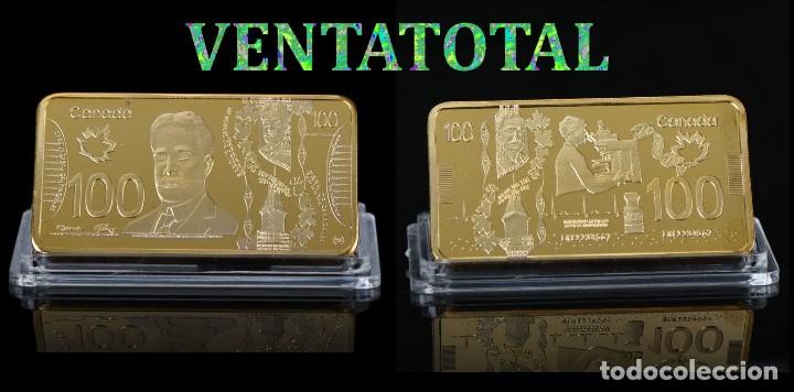 Monedas antiguas de América: CANADA LINGOTE 100 DOLARES ORO 24 KILATES LEER DESCRIPCION (ROBER BORDEN 1º MINISTRO DE 1911 A 1920