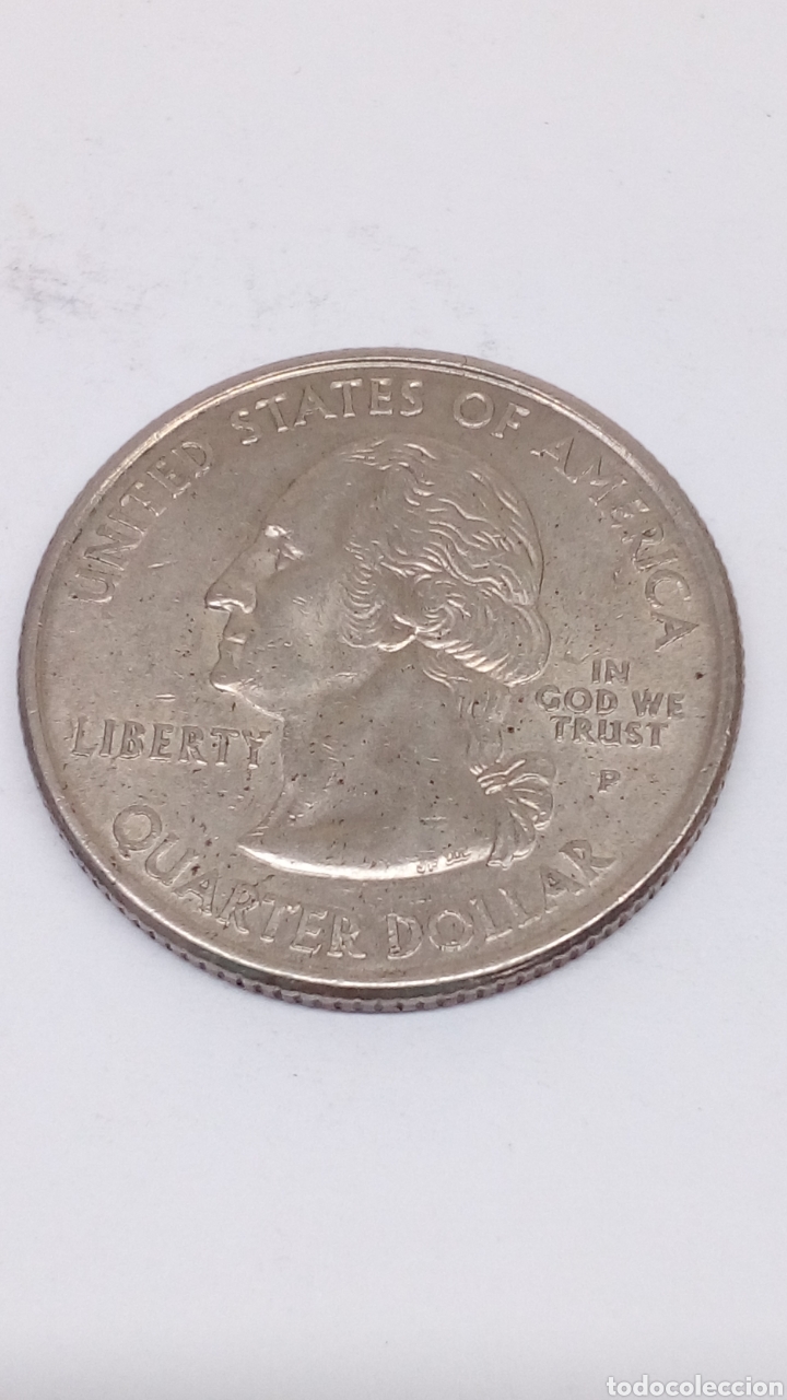 Monedas antiguas de Am&eacute;rica: Moneda Quarter Dollar Massachusetts - Foto 2