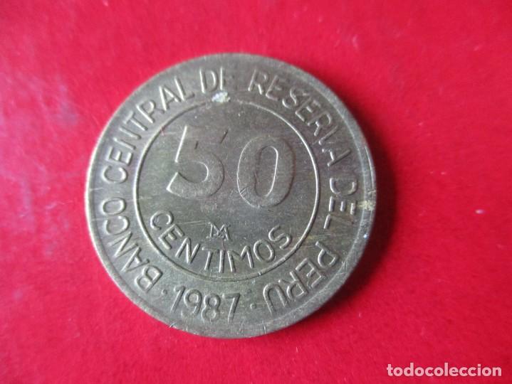 Monedas antiguas de Am&eacute;rica: Peru. moneda de 50 centimos. 1987 - Foto 2