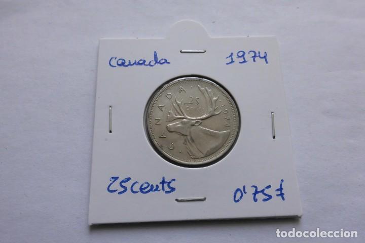 Monedas antiguas de Am&eacute;rica: Canada 25 Cents 1974 - Foto 1