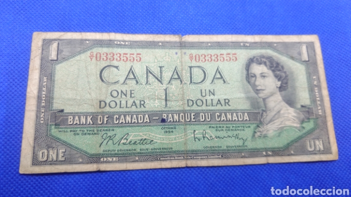Monedas antiguas de Am&eacute;rica: CANADA 1 DOLAR 1954 - Foto 1