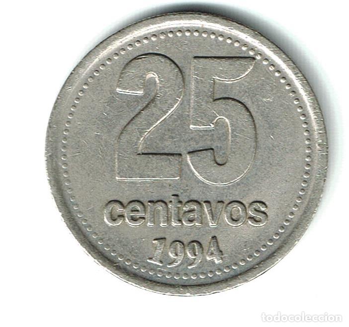 Monedas antiguas de Am&eacute;rica: ARGENTINA 25 CENTAVOS 1994 - Foto 2