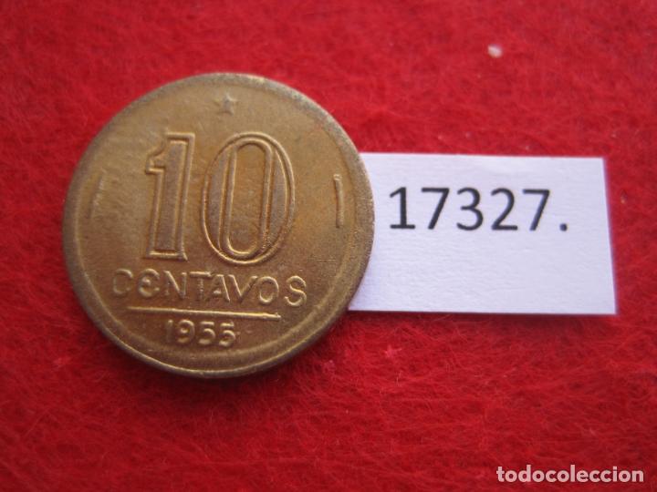 Monedas antiguas de Am&eacute;rica: Brasil 10 centavos 1955 - Foto 2