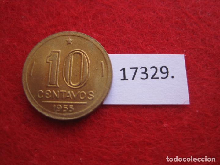 Monedas antiguas de Am&eacute;rica: Brasil 10 centavos 1955 - Foto 2