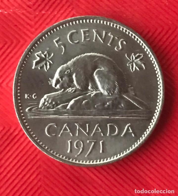 Monedas antiguas de Am&eacute;rica: Canad&aacute; 5 centavos, 1971 - Foto 2