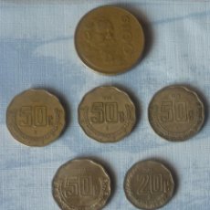 Monedas antiguas de América: LOTE DE 9 MONEDAS DE MEXICO
