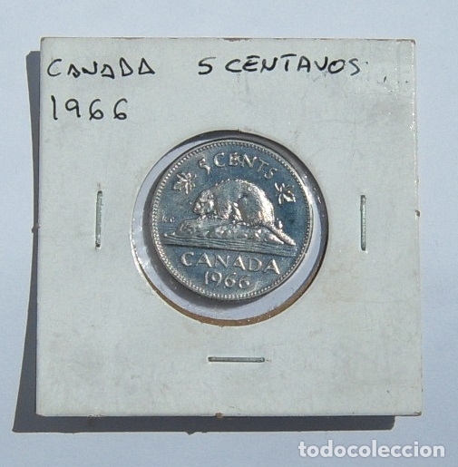 Monedas antiguas de Am&eacute;rica: CANADA 5 CENTIMOS 1966 SC - Foto 1