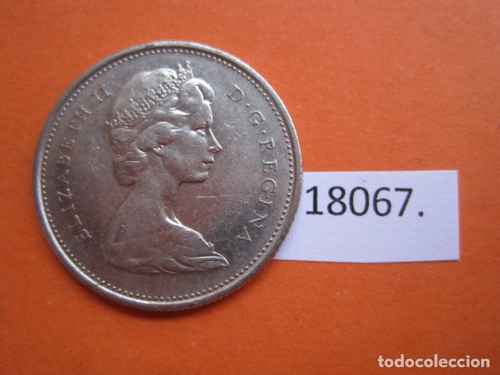 Monedas antiguas de Am&eacute;rica: Canada 25 centimos, 1/4 dolar 1976 - Foto 2