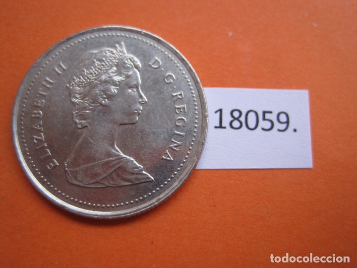 Monedas antiguas de Am&eacute;rica: Canada 25 centimos, 1/4 dolar 1987 - Foto 2