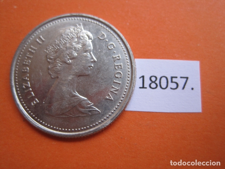 Monedas antiguas de Am&eacute;rica: Canada 25 centimos, 1/4 dolar 1984 - Foto 2
