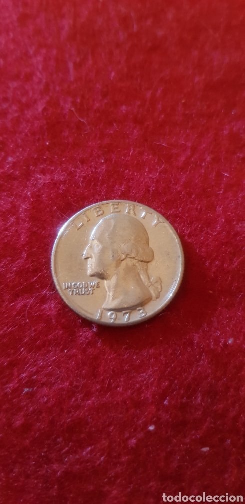 Monnaies anciennes d'Am&eacute;rique: Quarter dollar 1973 cuarto de d&oacute;lar americano