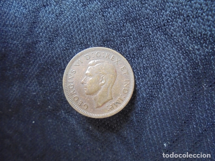 Monedas antiguas de Am&eacute;rica: Moneda 1 cent. 1938 Canada.  Convertido en bot&oacute;n - Foto 1