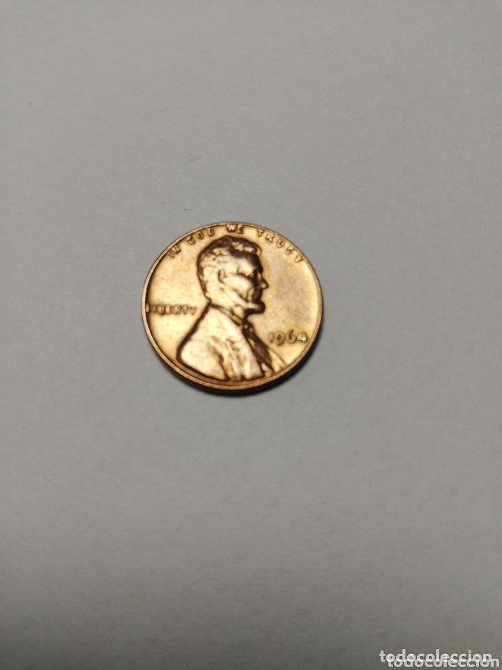Monedas antiguas de Am&eacute;rica: MONEDA USA One Cent A&ntilde;o 1964 - Foto 1