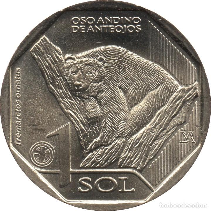 Peru 2017 Blister Coin 1 Sol Andean Spectacled Bear Oso Andino de Anteojos 