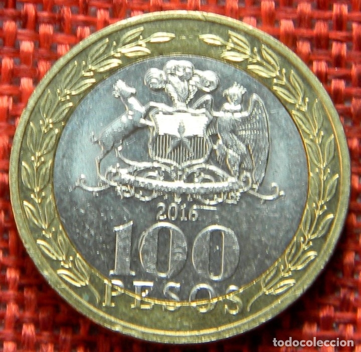 Monedas antiguas de Am&eacute;rica: Chile - 100 Pesos - 2015 - Foto 2