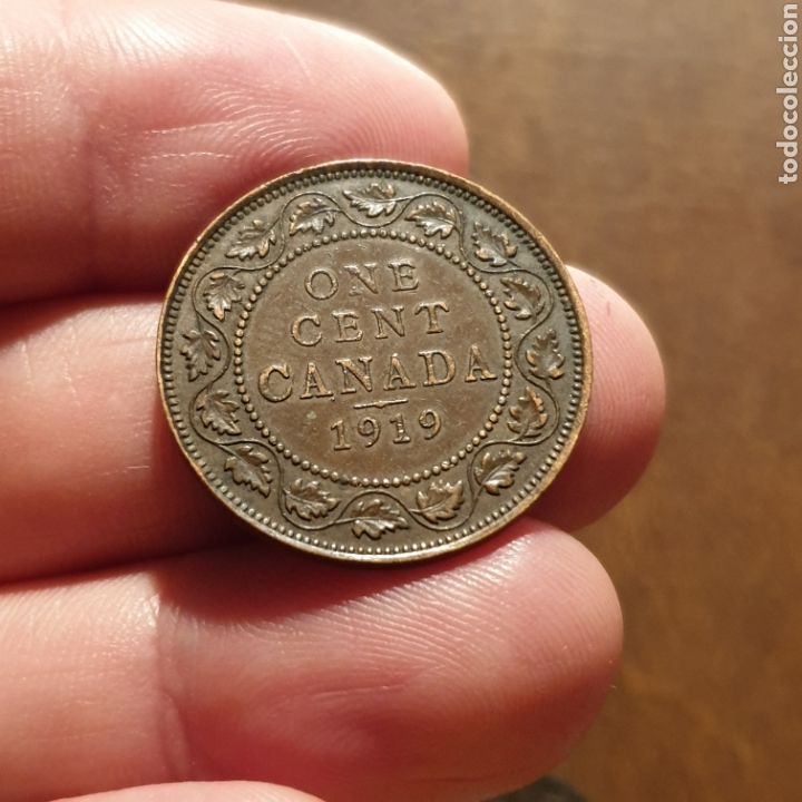Monedas antiguas de Am&eacute;rica: Canada 1 cent 1919 - Foto 2