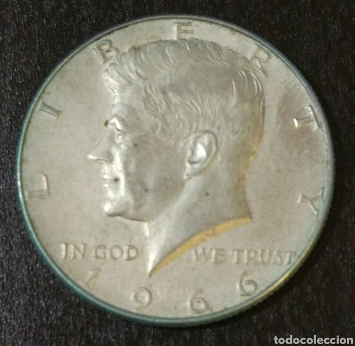 Monedas antiguas de Am&eacute;rica: 1/2 dollar Kennedy 1966 - Foto 1