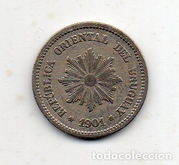 Monedas antiguas de Am&eacute;rica: Uruguay. 2 Cent&eacute;simos. A&ntilde;o 1901. - Foto 2