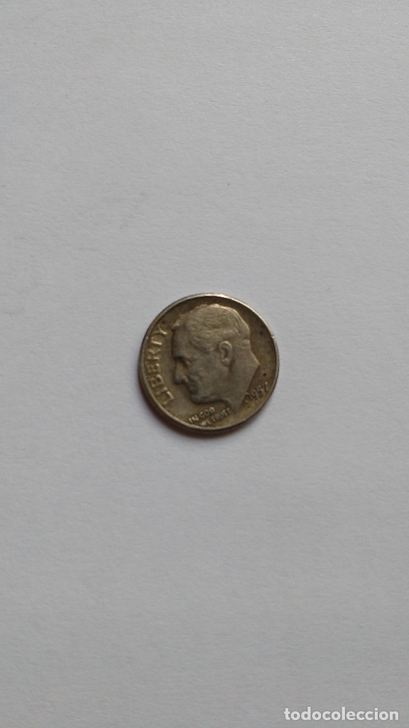 Monedas antiguas de Am&eacute;rica: EEUU One Dime de Plata 1957 - Foto 1