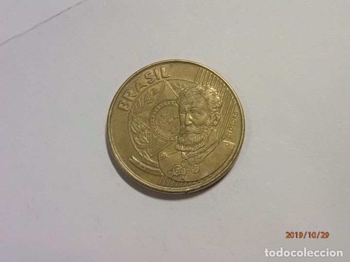 Monedas antiguas de Am&eacute;rica: BRASIL 25 CENTAVOS 2004 - MBC. - Foto 1
