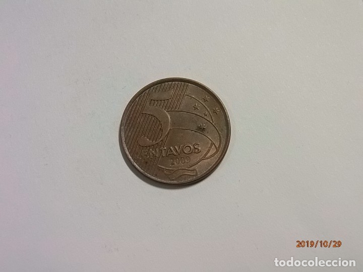 Monedas antiguas de Am&eacute;rica: BRASIL 5 CENTAVOS 2009 - BC. - Foto 2