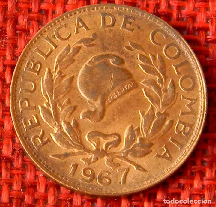 Monedas antiguas de Am&eacute;rica: Colombia &ndash; 5 Centavos &ndash; 1967 - Foto 2
