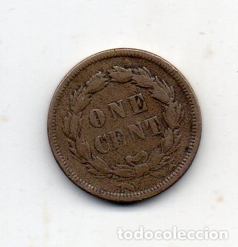 Monedas antiguas de Am&eacute;rica: USA. 1 C&eacute;ntimo. A&ntilde;o 1859. Escasa. - Foto 2