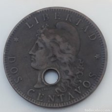 Monedas antiguas de América: 2 CENTAVOS 1896-ESCASA-CON ORIFICIO PARA COLGANTE. Lote 182680737