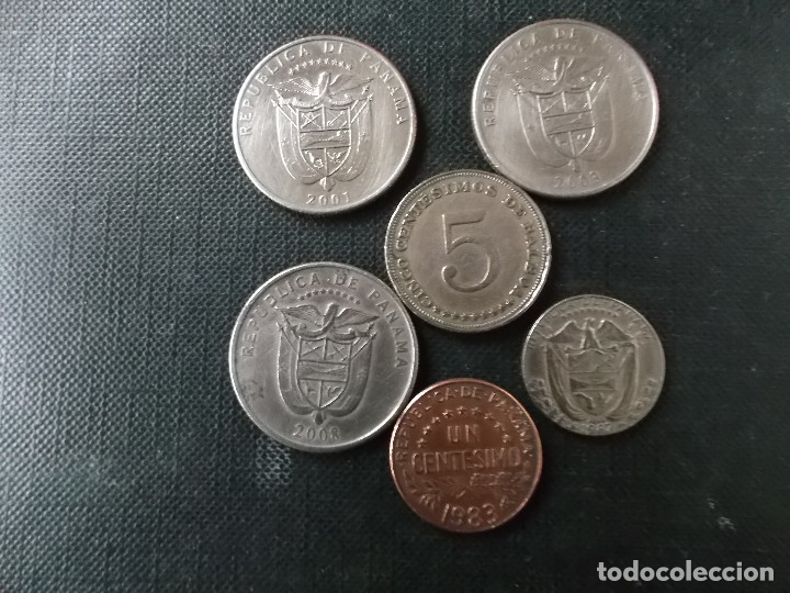 Monedas antiguas de Am&eacute;rica: conjunto de monedas de Panama - Foto 2