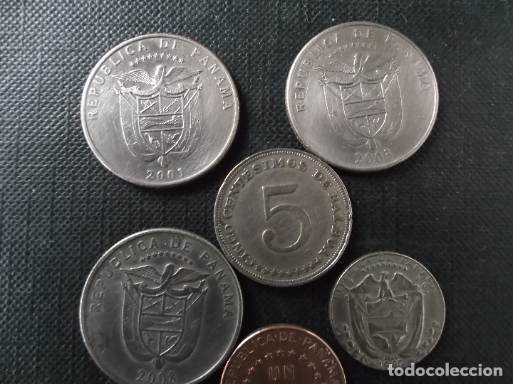Monedas antiguas de Am&eacute;rica: conjunto de monedas de Panama - Foto 5