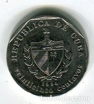 Monedas antiguas de Am&eacute;rica: CUBA 25 CENTAVOS A&Ntilde;O 1994 - Foto 2