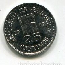 Monedas antiguas de América: VENEZUELA 25 CENTIMOS AÑO 1989. Lote 184803898