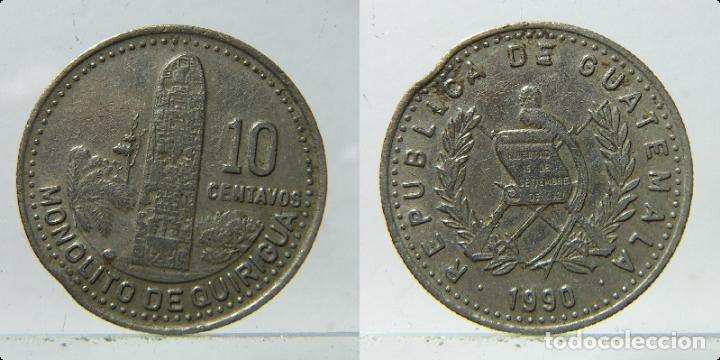 Monedas antiguas de Am&eacute;rica: MONEDA DE GUATEMALA 10 Centavos 1990 - Foto 1