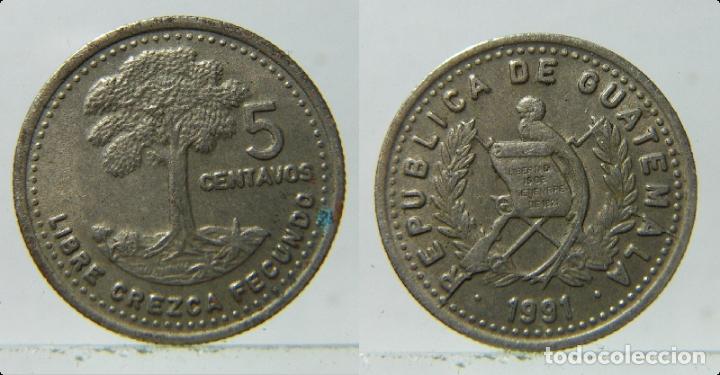 Monedas antiguas de Am&eacute;rica: MONEDA DE GUATEMALA 5 CENTAVOS 1991 - Foto 1