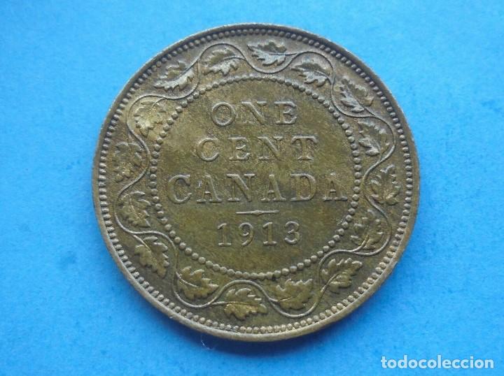 Monedas antiguas de Am&eacute;rica: MONEDA DE CANADA ,1 CENTAVO 1.913, BC - Foto 2