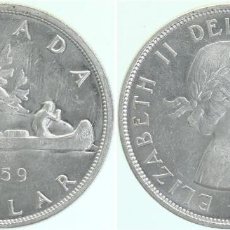Monedas antiguas de América: CANADA 1 DOLAR (DOLLAR) PLATA 1959 S/C-