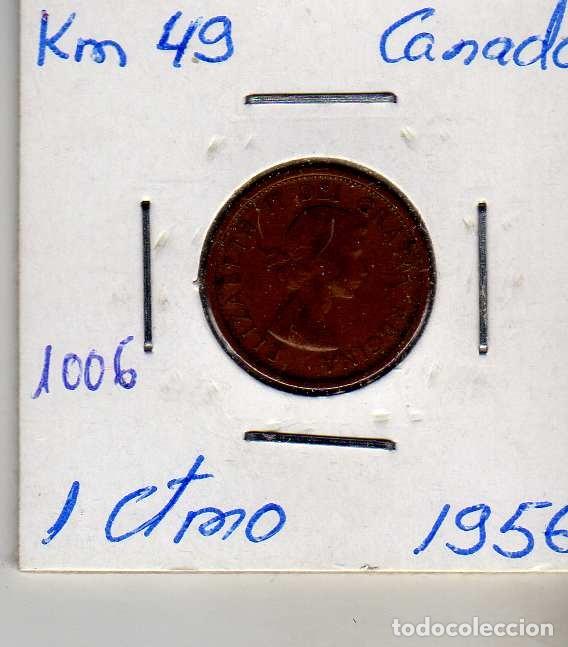 Monedas antiguas de Am&eacute;rica: CANADA 1 CENTAVO 1956 - Foto 1