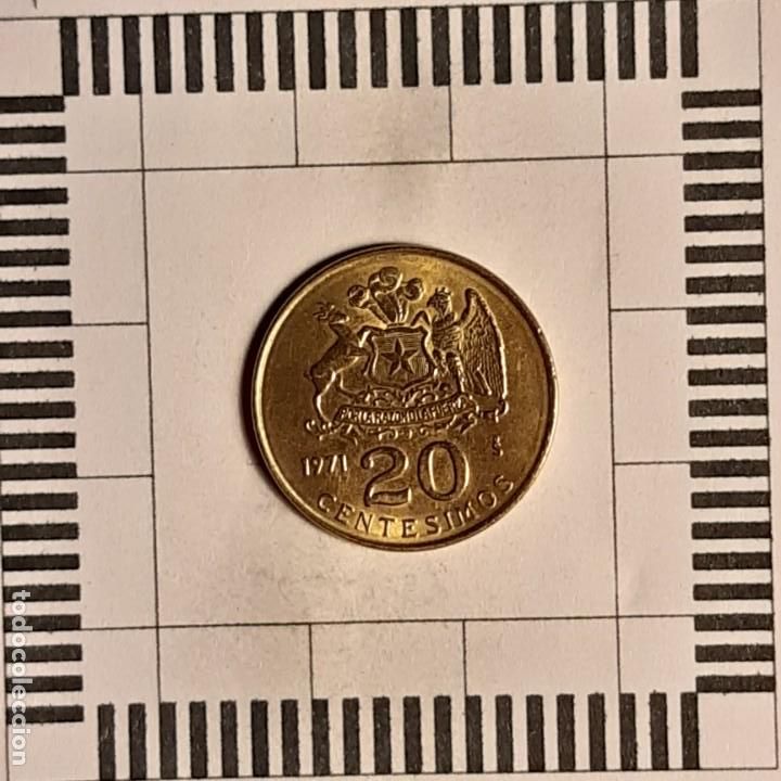 Monedas antiguas de Am&eacute;rica: 20 CENT&Eacute;SIMOS, CHILE. 1971. (KM#195) - Foto 2