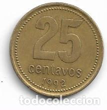 Monedas antiguas de Am&eacute;rica: ARGENTINA,25 CENTAVOS 1992. - Foto 2